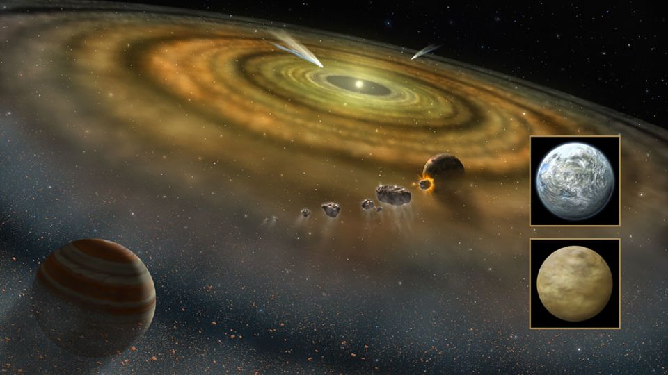 Webb's observations point to a giant asteroid impacting a nearby planetary system